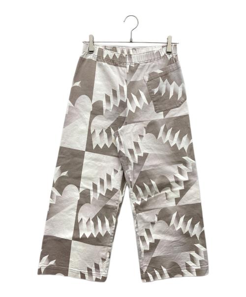 me ISSEY MIYAKE（ミーイッセイ ミヤケ）me ISSEY MIYAKE (ミーイッセイ ミヤケ) 総柄パンツ 幾何学模様 アイボリー サイズ:なしの古着・服飾アイテム