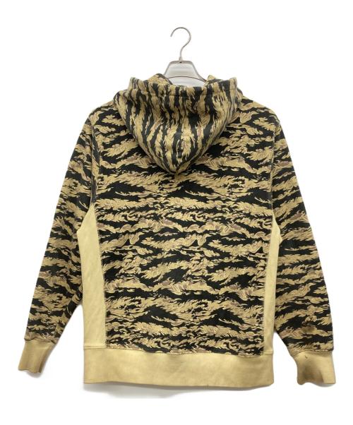 stussy（ステューシー）stussy (ステューシー) 00s ガーカモジップパーカー カーキ サイズ:XLの古着・服飾アイテム
