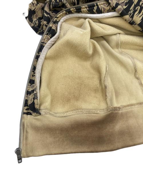stussy（ステューシー）stussy (ステューシー) 00s ガーカモジップパーカー カーキ サイズ:XLの古着・服飾アイテム