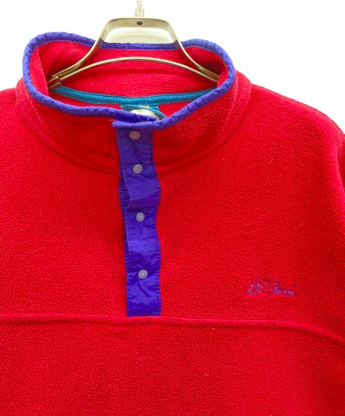 L.L.Bean（エルエルビーン）L.L.Bean (エルエルビーン) フリースジャケット 筆記体ロゴ レッド サイズ:不明の古着・服飾アイテム