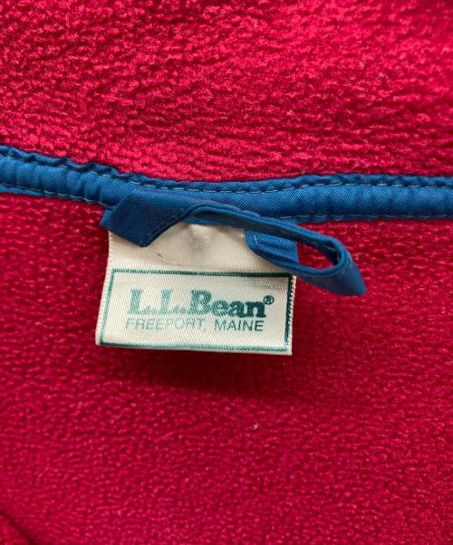 L.L.Bean（エルエルビーン）L.L.Bean (エルエルビーン) フリースジャケット 筆記体ロゴ レッド サイズ:不明の古着・服飾アイテム