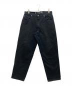 LEVI'S silver-tabリーバイス シルバータブ）の古着「後染めバギーデニムパンツ」｜ブラック