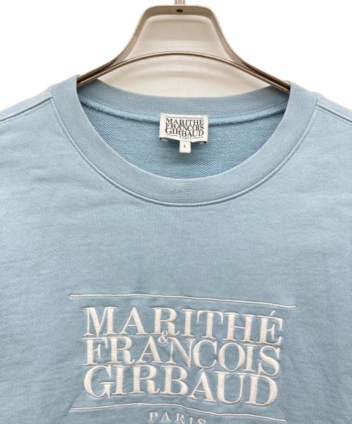 MARITHE+FRANCOIS GIRBAUD（マリテフランソワジルボー）MARITHE+FRANCOIS GIRBAUD (マリテフランソワジルボー) CLASSIC LOGO SWEATSHIRT スカイブルー サイズ:Lの古着・服飾アイテム