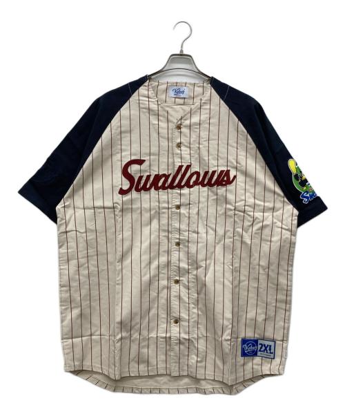 KEBOZ（ケボズ）KEBOZ (ケボズ) SWALLOW (スワロー) ベースボールシャツ アイボリー サイズ:XXLARGEの古着・服飾アイテム