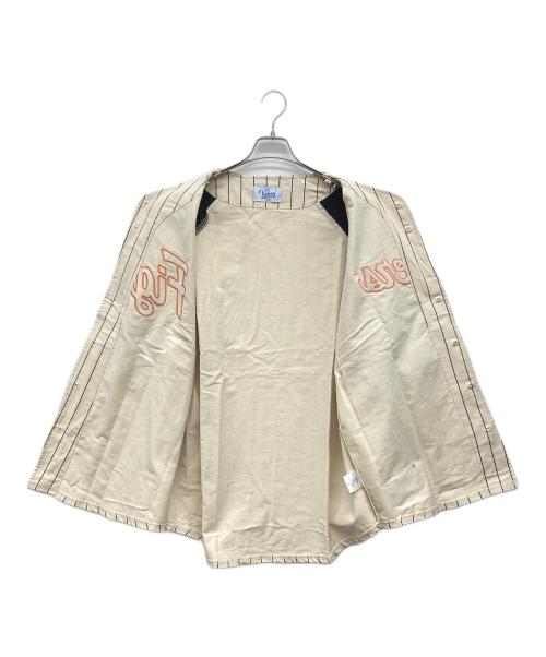 KEBOZ（ケボズ）KEBOZ (ケボズ) ベースボールシャツ アイボリー サイズ:LARGEの古着・服飾アイテム