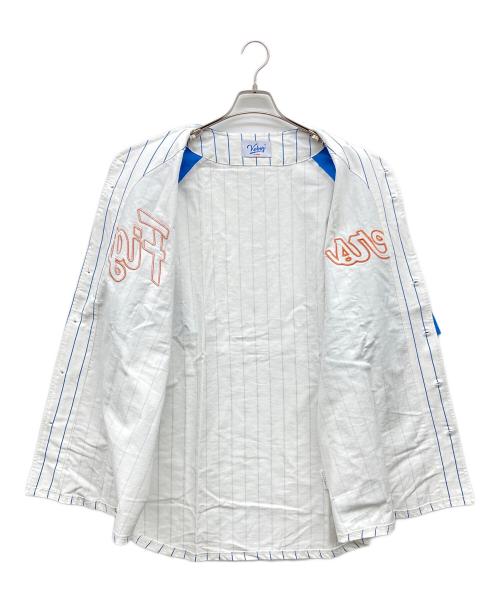 KEBOZ（ケボズ）KEBOZ (ケボズ) ベースボールシャツ ホワイト サイズ:XXLARGEの古着・服飾アイテム