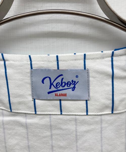KEBOZ（ケボズ）KEBOZ (ケボズ) ベースボールシャツ ホワイト サイズ:XXLARGEの古着・服飾アイテム