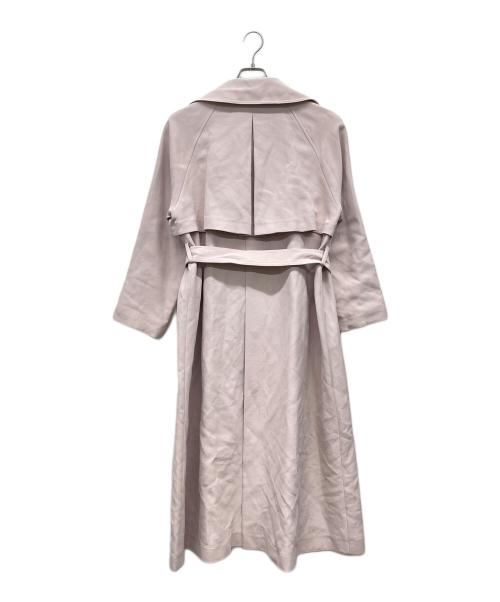 FRAY ID（フレイ アイディー）FRAY ID (フレイ アイディー) スプリングエアリーオーバートレンチコート ピンクの古着・服飾アイテム