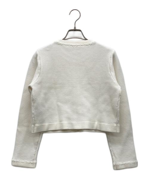 CELFORD（セルフォード）CELFORD (セルフォード) ツイード風ニットカーディガン ホワイト サイズ:FREEの古着・服飾アイテム