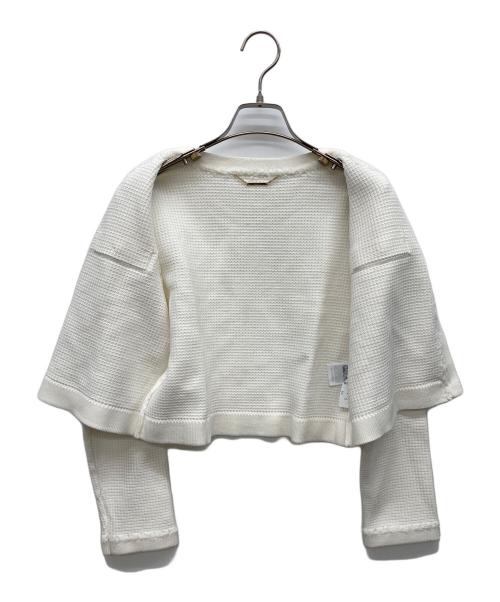 CELFORD（セルフォード）CELFORD (セルフォード) ツイード風ニットカーディガン ホワイト サイズ:FREEの古着・服飾アイテム