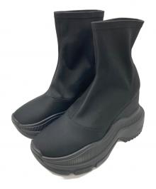 YELLOW（イエロー）の古着「SINGLE SNEAKER SHORT BOOTS」｜ブラック