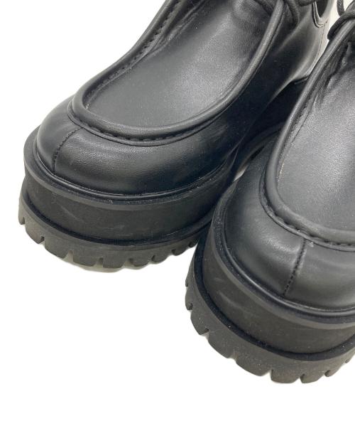 Snidel（スナイデル）Snidel (スナイデル) 厚底Fレザーシューズ ブラック サイズ:23.5の古着・服飾アイテム