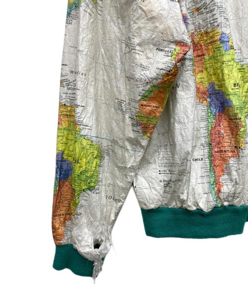 WEARIN THE WORLD（ウェアリン・ザ・ワールド）WEARIN THE WORLD (ウェアリン・ザ・ワールド) マップ柄ペーパージャケット マルチカラー サイズ:XLの古着・服飾アイテム
