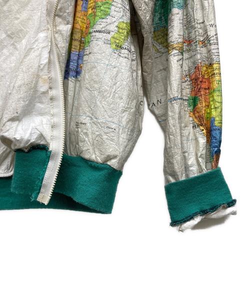 WEARIN THE WORLD（ウェアリン・ザ・ワールド）WEARIN THE WORLD (ウェアリン・ザ・ワールド) マップ柄ペーパージャケット マルチカラー サイズ:XLの古着・服飾アイテム
