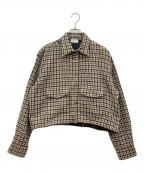 MONCLERモンクレール）の古着「クロップドジャケット CAMICIA」｜ブラウン
