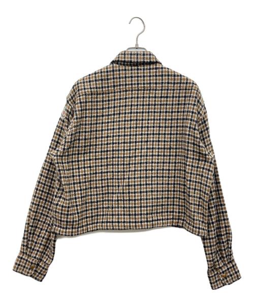 MONCLER（モンクレール）MONCLER (モンクレール) クロップドジャケット CAMICIA ブラウン サイズ:40の古着・服飾アイテム