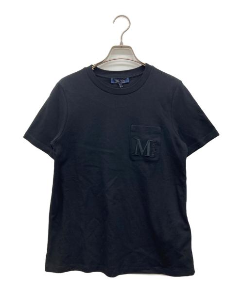 'S Max Mara（エスマックスマーラ）'S Max Mara (エスマックスマーラ) 刺繍ロゴポケットTシャツ ブラック サイズ:IT Sの古着・服飾アイテム