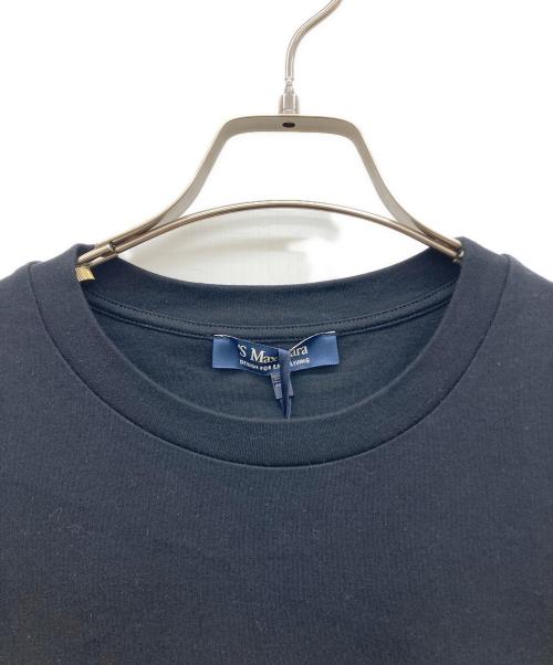 'S Max Mara（エスマックスマーラ）'S Max Mara (エスマックスマーラ) 刺繍ロゴポケットTシャツ ブラック サイズ:IT Sの古着・服飾アイテム