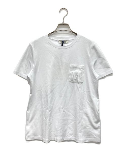 'S Max Mara（エスマックスマーラ）'S Max Mara (エスマックスマーラ) 刺繍ロゴコットンポケットTシャツ ホワイト サイズ:IT Mの古着・服飾アイテム