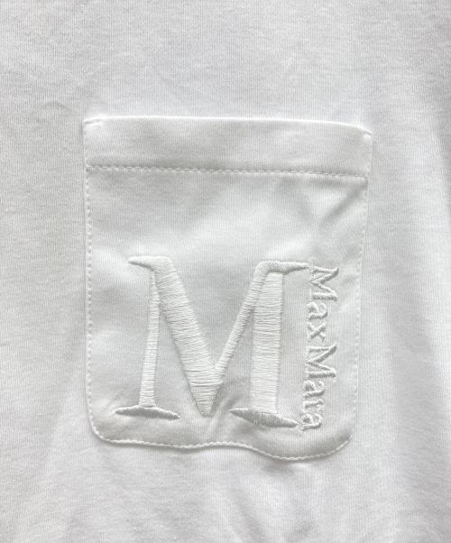 'S Max Mara（エスマックスマーラ）'S Max Mara (エスマックスマーラ) 刺繍ロゴコットンポケットTシャツ ホワイト サイズ:IT Mの古着・服飾アイテム