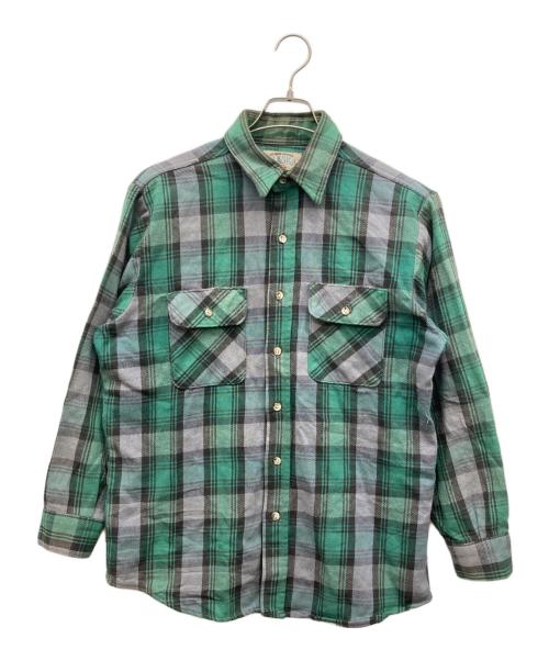 LEVI'S（リーバイス）LEVI'S (リーバイス) ヘビーネルシャツ ALASKA 90s グリーン サイズ:Lの古着・服飾アイテム