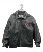 Beaver Rootsビーバールーツ）の古着「ワッペンレザージャケット」｜ブラック