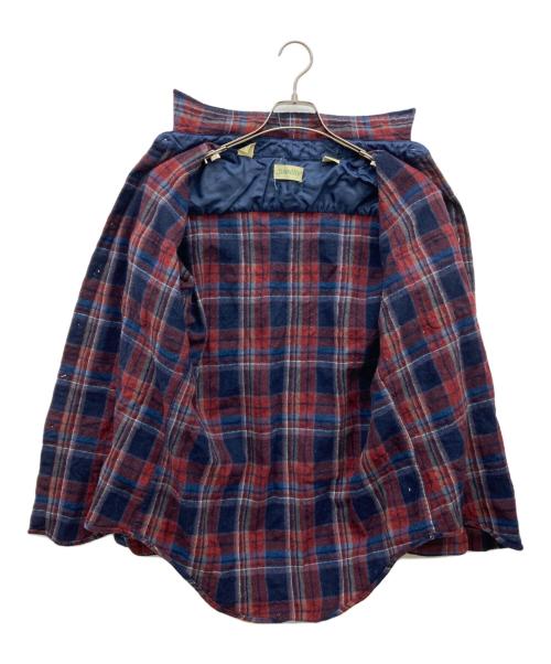 ST JOHN'S BAY（セントジョンズベイ）ST JOHN'S BAY (セントジョンズベイ) チェックウールシャツ ネイビー サイズ:L-TALLの古着・服飾アイテム