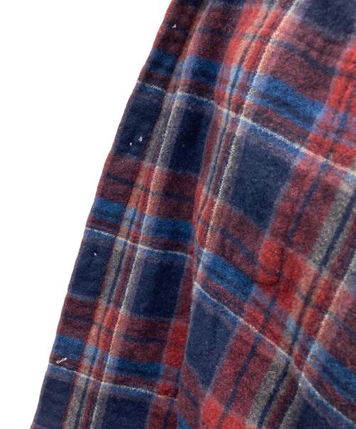 ST JOHN'S BAY（セントジョンズベイ）ST JOHN'S BAY (セントジョンズベイ) チェックウールシャツ ネイビー サイズ:L-TALLの古着・服飾アイテム