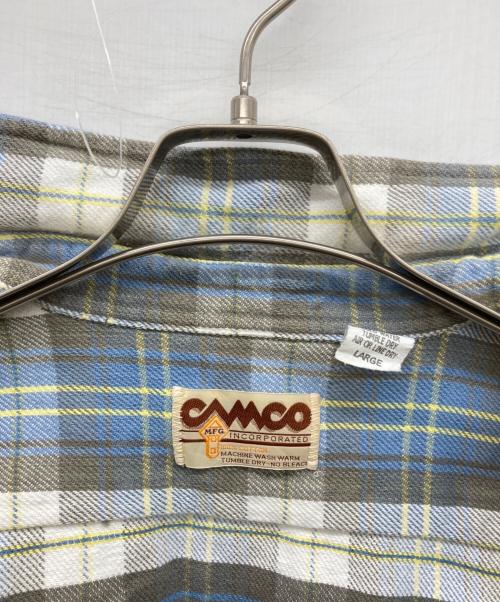 camco（カムコ）CAMCO (カムコ) チェックネルシャツ スカイブルー サイズ:LARGEの古着・服飾アイテム