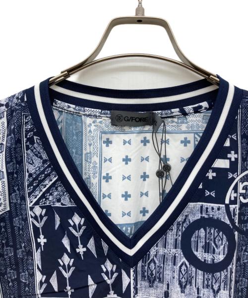 G/FORE（ジーフォア）G/FORE (ジーフォア) パターンシアサッカーベスト ネイビー サイズ:2XLの古着・服飾アイテム