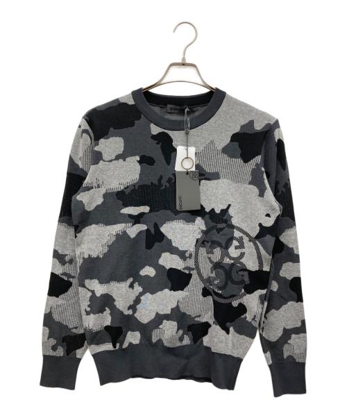 G/FORE（ジーフォア）G/FORE (ジーフォア) カモフラージュクルーネックセーター グレー サイズ:Mの古着・服飾アイテム