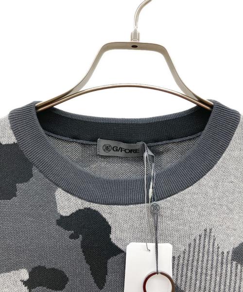G/FORE（ジーフォア）G/FORE (ジーフォア) カモフラージュクルーネックセーター グレー サイズ:Mの古着・服飾アイテム