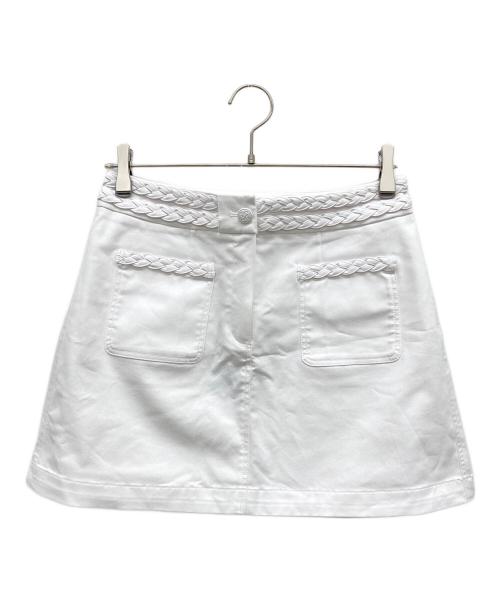 G/FORE（ジーフォア）G/FORE (ジーフォア) デニムライクスカート ホワイト サイズ:73の古着・服飾アイテム