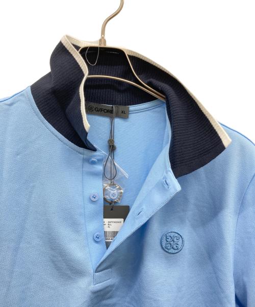 G/FORE（ジーフォア）G/FORE (ジーフォア) サマーリブカラーポロ スカイブルー サイズ:XLの古着・服飾アイテム