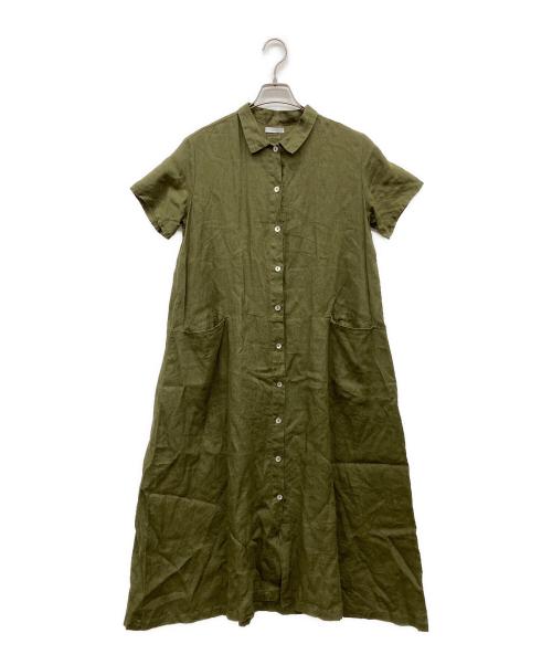 fog linen work（フォグリネンワーク）fog linen work (フォグリネンワーク) リネンワンピース グリーン サイズ:なしの古着・服飾アイテム
