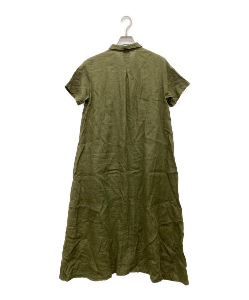 fog linen work（フォグリネンワーク）fog linen work (フォグリネンワーク) リネンワンピース グリーン サイズ:なしの古着・服飾アイテム