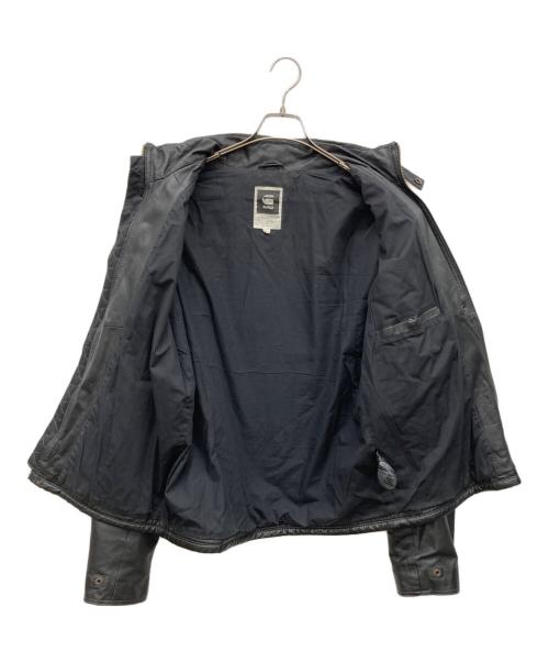 G-STAR RAW（ジースターロゥ）G-STAR RAW (ジースターロゥ) レザージャケット ブラック サイズ:XLの古着・服飾アイテム