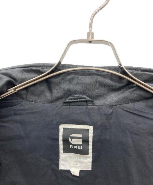 G-STAR RAW（ジースターロゥ）G-STAR RAW (ジースターロゥ) レザージャケット ブラック サイズ:XLの古着・服飾アイテム