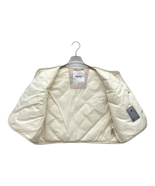 Gymphlex（ジムフレックス）Gymphlex (ジムフレックス) キルトダウン ショートベスト アイボリー サイズ:14の古着・服飾アイテム