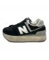NEW BALANCE (ニューバランス) ローカットスニーカー ブラック サイズ:US8：5000円