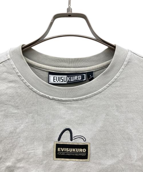 EVISU（エヴィス）EVISU (エヴィス) Tie-Dye with Seagull Loose Fit T-shirt グレー サイズ:Ｓ 170/100Cの古着・服飾アイテム