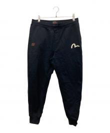 EVISU（エヴィス）の古着「Seagull Print Jogger Pants」｜ブラック