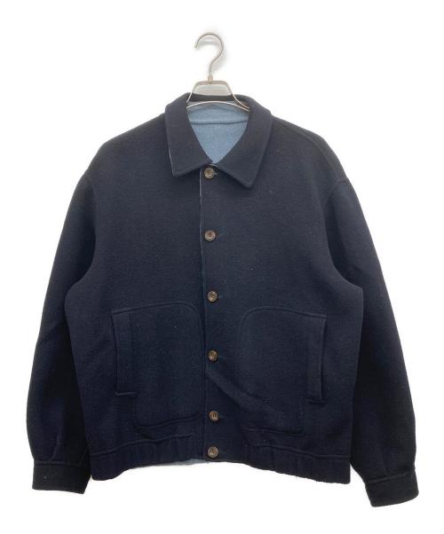 dunhill（ダンヒル）dunhill (ダンヒル) リバーシブルニットジャケット ネイビー サイズ:Sの古着・服飾アイテム