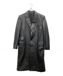 PAUL SMITH（ポールスミス）の古着「レザーコート」｜ブラック