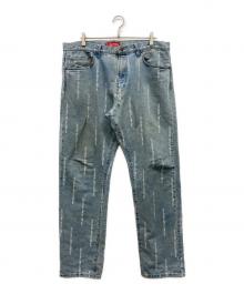 SUPREME（シュプリーム）の古着「Logo Stripe Jacquard Regular Jean」｜インディゴ