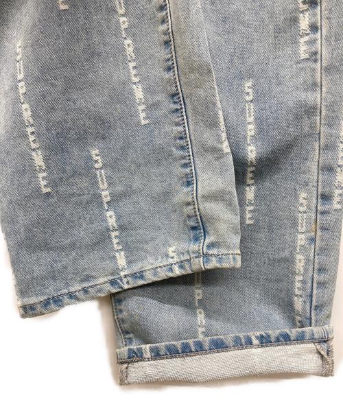 SUPREME（シュプリーム）Supreme (シュプリーム) Logo Stripe Jacquard Regular Jean インディゴ サイズ:W36の古着・服飾アイテム