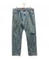 Supreme（シュプリーム）の古着「Logo Stripe Jacquard Regular Jean」｜インディゴ
