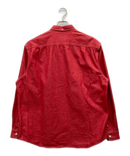 SUPREME（シュプリーム）Supreme (シュプリーム) Classic Logo Denim Shirt レッド サイズ:XLの古着・服飾アイテム