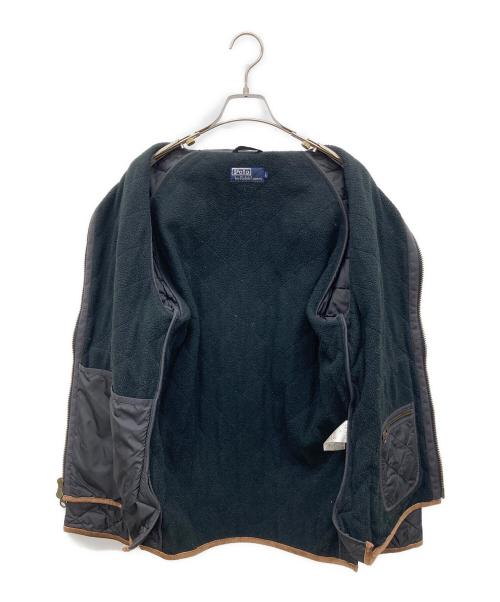 POLO RALPH LAUREN（ポロ・ラルフローレン）POLO RALPH LAUREN (ポロ・ラルフローレン) エルボーパッチ付きキルティングジャケット ブラウン サイズ:Ｌの古着・服飾アイテム