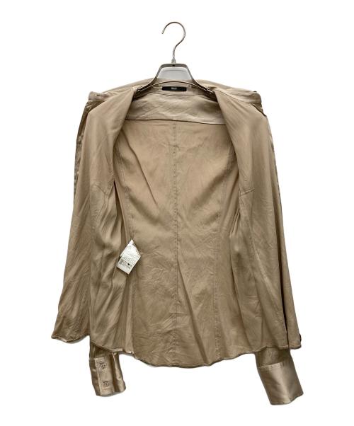 BOSS HUGO BOSS（ボス ヒューゴボス）BOSS HUGO BOSS (ボス ヒューゴボス) シルクシャツ ベージュ サイズ:36の古着・服飾アイテム